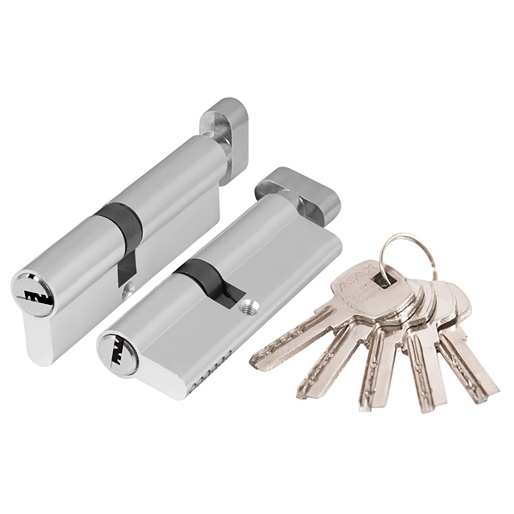  Сердцевина замка 90мм анг.кл/верт хром AX2002knod90 (45*10*35)41289