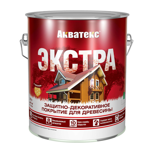  Защитно-декоративное покрытие Акватекс-Экстра Орех 2,7л арт.18171 Рогнеда 