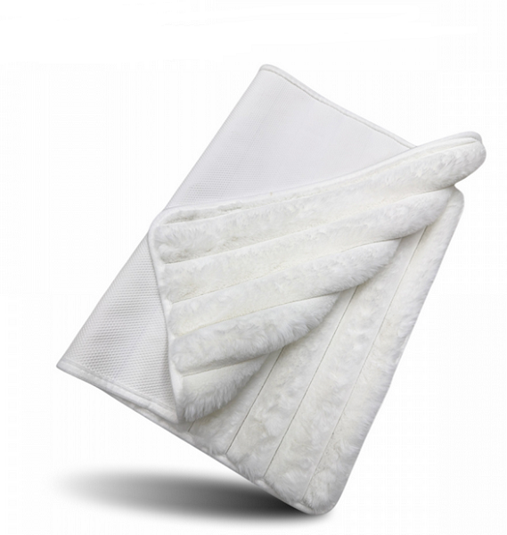  Коврик для ванной плюшевый Волны 60*100см белый  My Bunny 14762