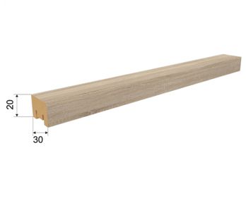  Интерьерная рейка МДФ 2700*30*20мм Дуб сонома Stella Милана