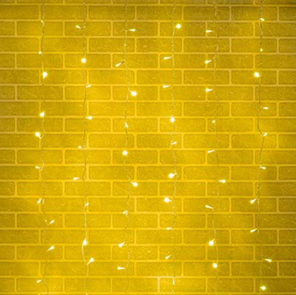  Гирлянда эл. Занавес 2*1м 96 желт LED ламп таймер блок питан.55201 Vegas