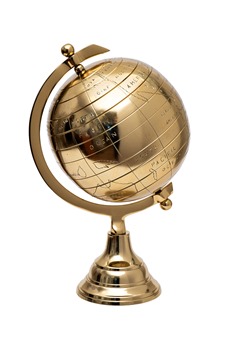  Глобус на подставке 20х35см золотой 79MAL-4018