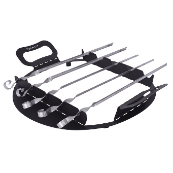  Подставка для шампуров на учаг д/казана 8л +5шампуров пшу18