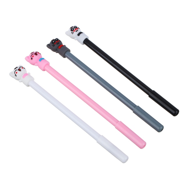  Ручка шариковая син в форме котика 591-002