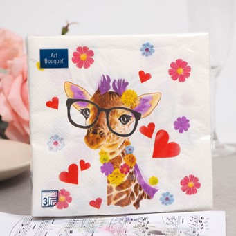  Салфетки бумажн. Art Bouquet 3-х сл 20шт Сладенький 33*33см 37453