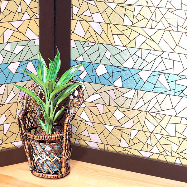  Пленка 46см витражная мозаика GLP-1091 GO Япония Meiwa 