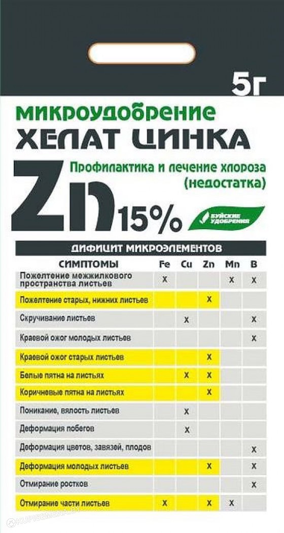  Микроудобрение Хелат цинка 5г БХЗ (у30)