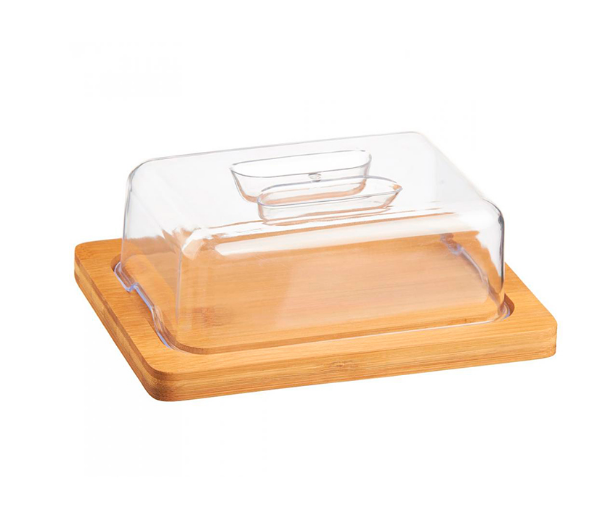  Блюдо 20*15*1,5см бамбук с крышкой №1 КТ-БК-01 Катунь