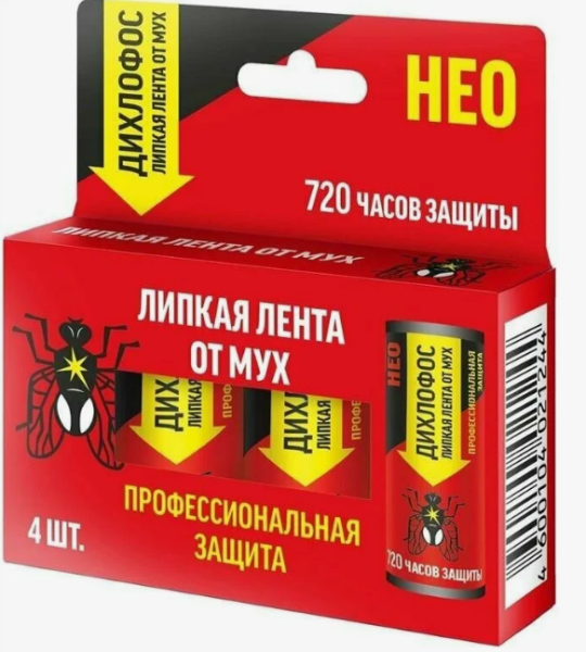  Липкая лента от мух Дихлофос НЕО 4шт