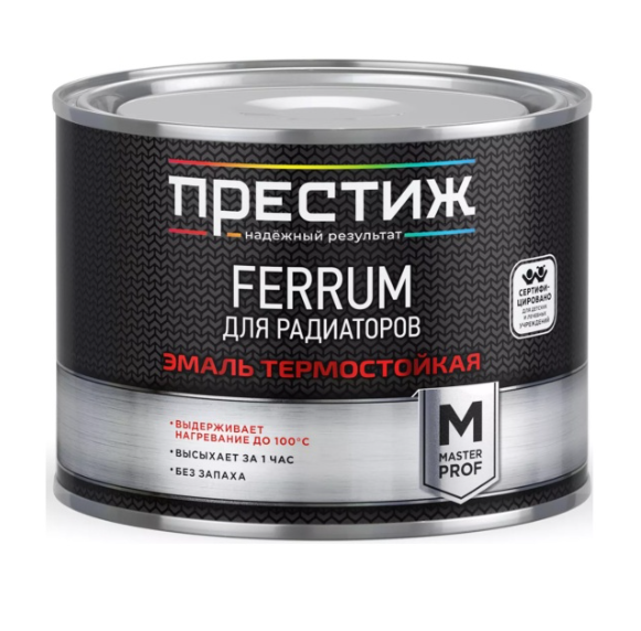  Эмаль для радиаторов акриловая 0,4кг белая Мастер Ferrum Престиж