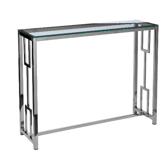  Консоль прозр.стекло/хром 100х30х78см 47ED-CST072 GARDA DECOR