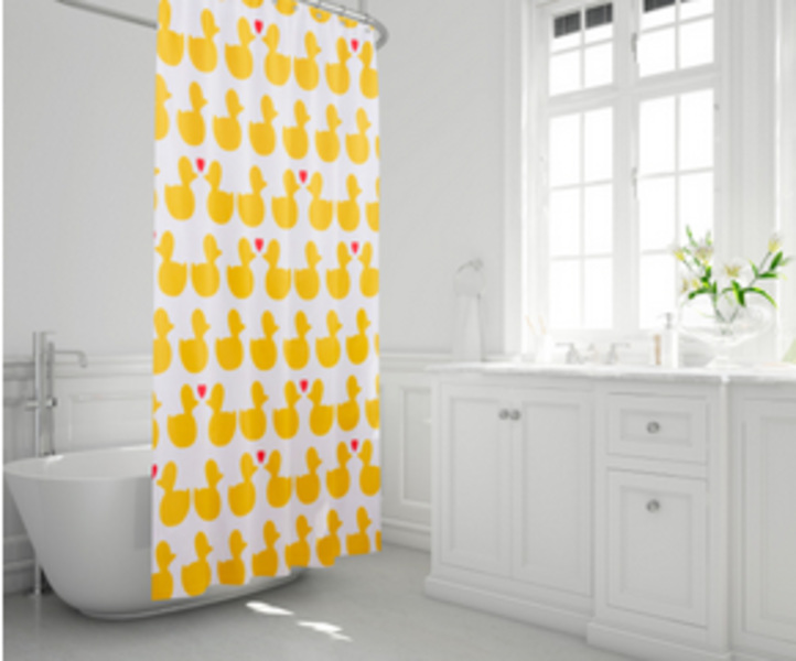  Штора для ванн 180*200 Bath Duck желт. 6030