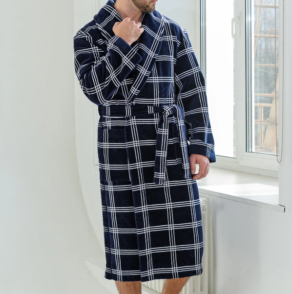  Халат муж Спенсер р.48 синий 2156-М