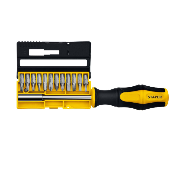  Набор отвертка +биты 13пр 25813 HERCULES Stayer