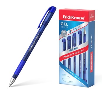  Ручка гелевая 0,5мм синий G-Star ErichKrause 215523