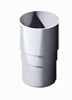  Муфта трубы водостока D125/82mm ПВХ  белая 359446 Verat