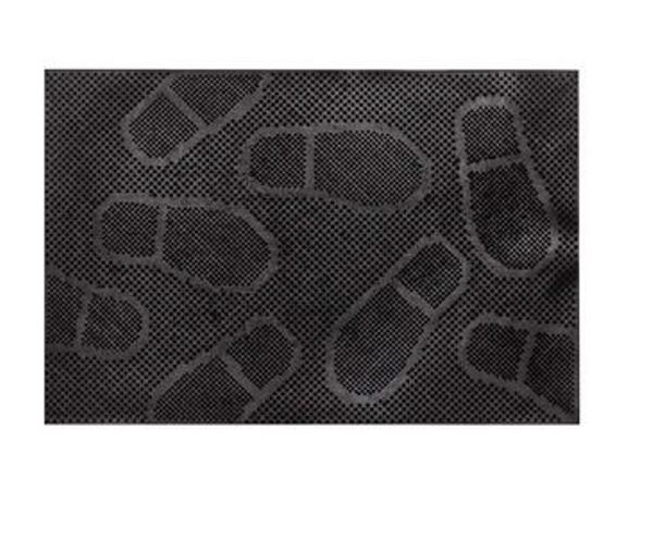  Коврик придверн 40*60см грязезащитный черный резина 92019
