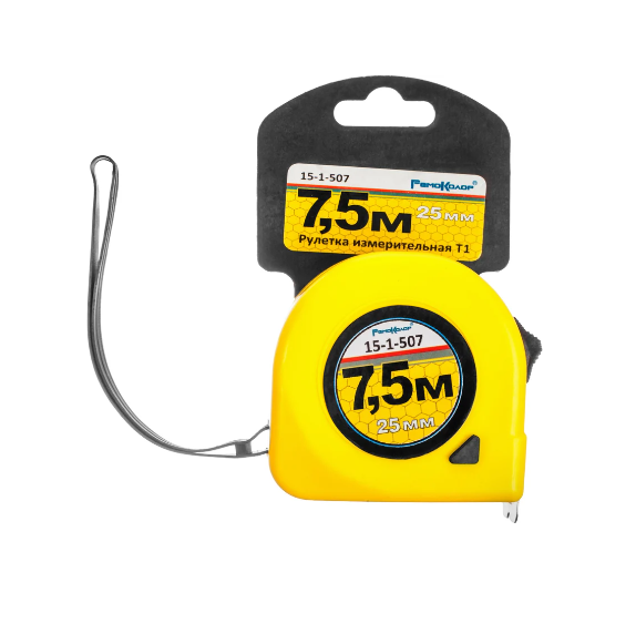  Рулетка 7,5м/25мм Т1 плас корп 15-1-507 Hobbi