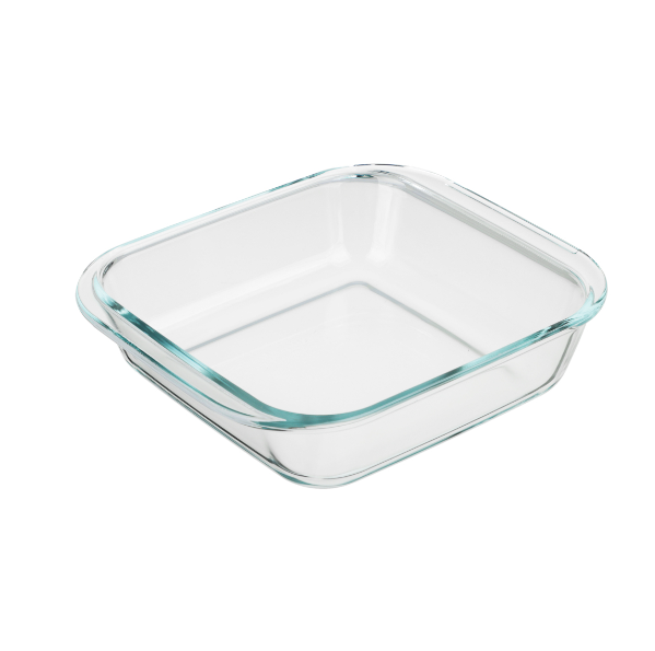  Форма для запекания квадрат 21,3*18,9*5см 1,1л стекло с ручк SATOSHI