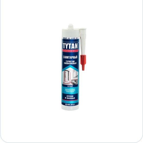 Герметик силикон санитар 280мл белый Tytan Professional 17974/17438 - фото