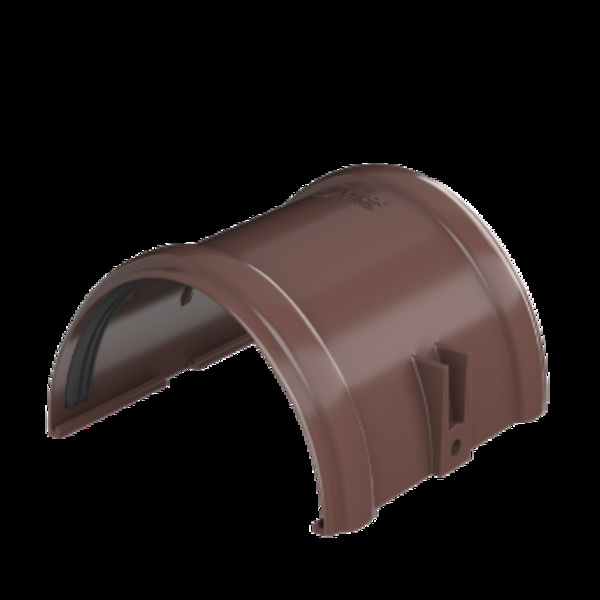  Соединитель желоба D125/82mm ПВХ коричневый 359459 Verat
