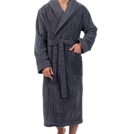  Халат мужскрой р.48 махровый 901-6305 цв.18-0201 темно-серый Донецк