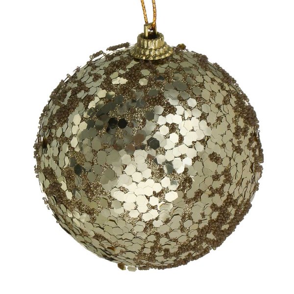  Украшение елочное Шар 8см золотой 373-621