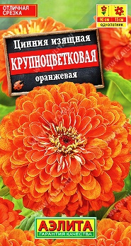  Цинния Крупноцветковая оранжевая цв Аэлита
