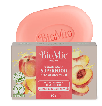  Мыло 90г BioMio персик и ши 88914