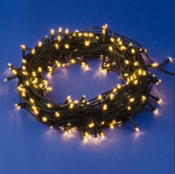  Гирлянда св/д нить 20м 200LED теплый белый/провод зеленый IP20 ULD-S2000-200/DTA WARM WHITE