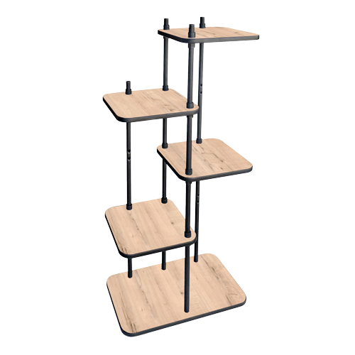  Подставка для цветов Юна черный/ дуб ирландский Laksi