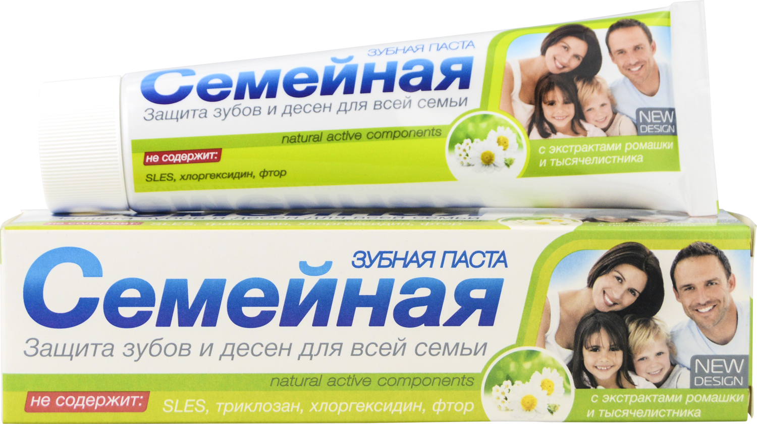  Паста зубная Семейная экстракт Ромашки и тысячел. 130г Свобода 51124