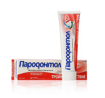  Паста зубная Пародонтол 124г Тройное действие