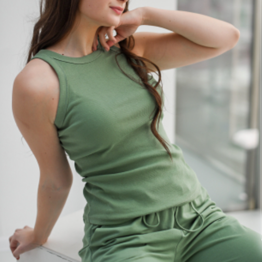  Майка жен Кашкорсе р.48 зеленый 2048-Каш