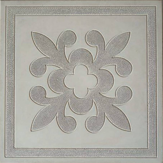 Плитка тротуарная Цветок 300*300*30 серая - фото