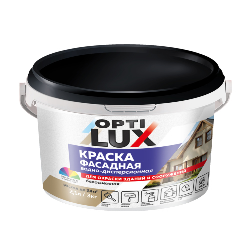  Краска в/д фасадная Оптилюкс 3кг Ижсинтез Ж