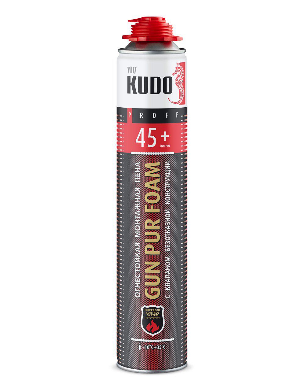  Пена монтажная проф противопожарн 1000мл 45 KUDO PROFF 45+ 1538