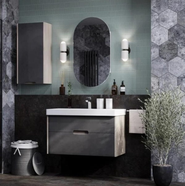  Шкаф-зеркало 900*500*131мм Оливия Акватон