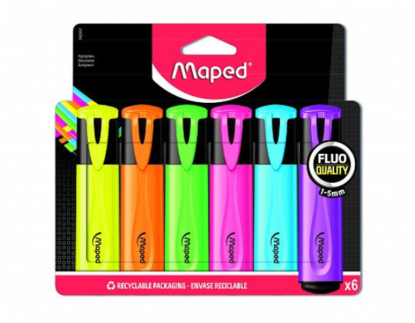  Набор текстовыделителей 6шт Fluo Pep's Classic ассорти 1-5 мм 243162