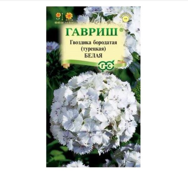  Гвоздика бородатая (турецкая) Белая 0,1г DH