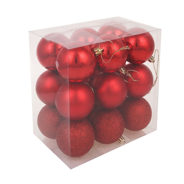  Набор шаров 18шт 6см красный 372-696 Сноу Бум