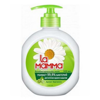  Жидкое мыло 525мл La Mamma Антибактериальное бергамот ASB525 (уп.24)