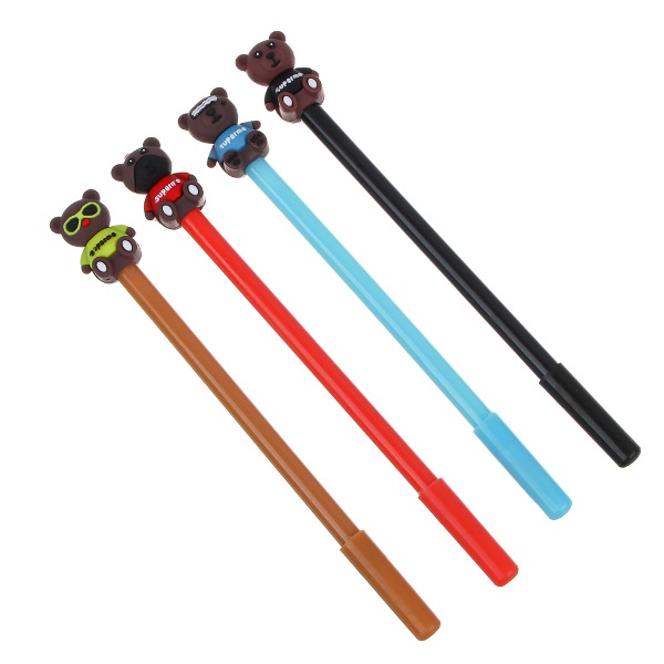  Ручка шариковая син в форме мишки 591-001