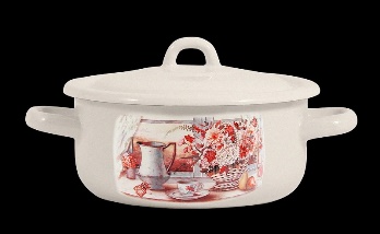  Кастрюля эмалир. 1,45л Яблоки С-16072/4Жм