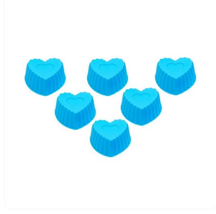  Набор форм для выпечки 6шт силикон сердечки 7,3*7*3,2см КТ-S-602-6