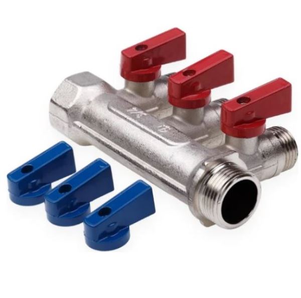  Коллектор 3/4 вн-нар 1/2 3-х выхода AQUALINK 30/2 02425