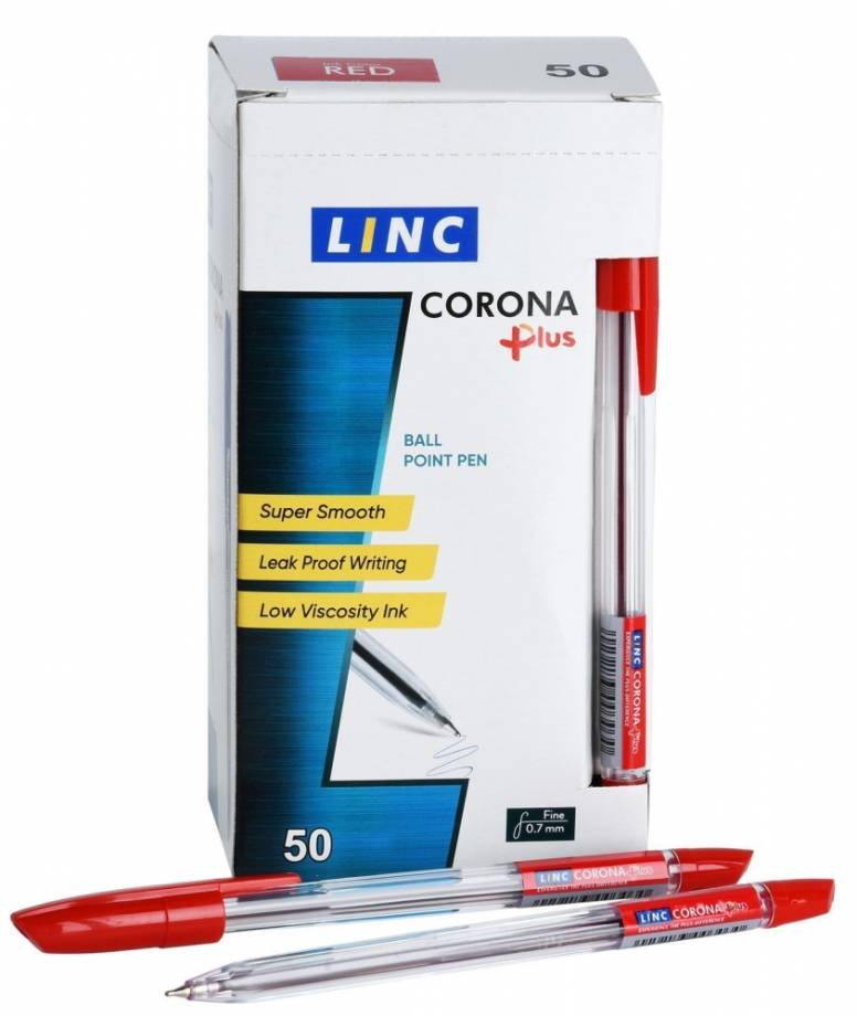  Ручка шариковая Linc Corona Plus красн 109214
