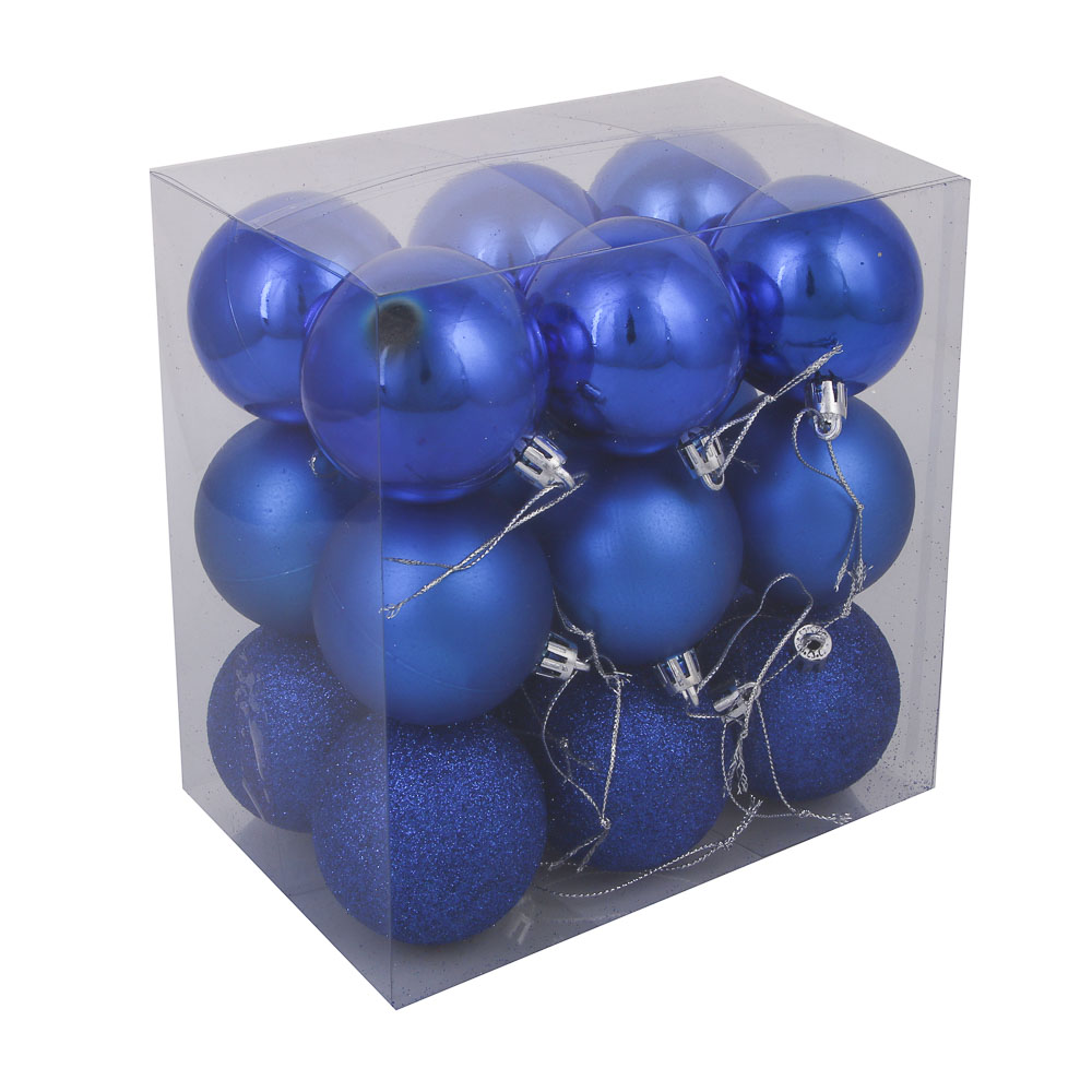  Набор шаров 18шт 6см синий 372-700 Сноу Бум