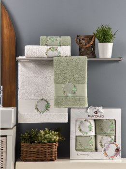  Набор полотенец 50*90+70*140 махр 4шт 11849 Merzuka Ceremony бирюзов