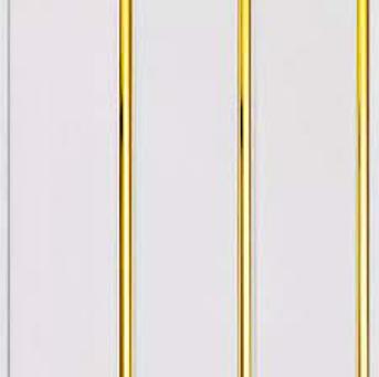  Панель ПВХ 3000*250 потолоч.Луиза зол.3-х полосн. лак 5711 Ж